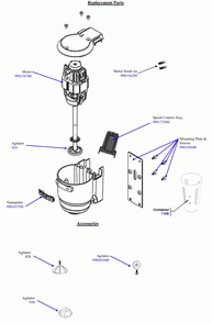 Diagram Diagram and Parts List for HMD300M-CFA  Hamilton Beach Drink Mixer